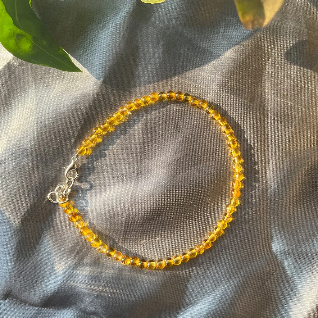 Citrine Healing Crystal Anklet (1 piece)