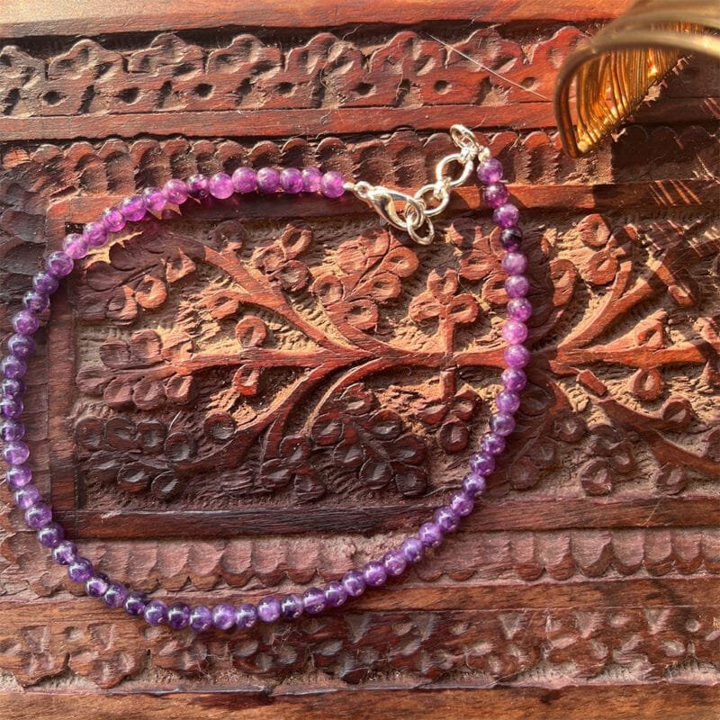 Amethyst Healing Crystal Anklets - Image 2