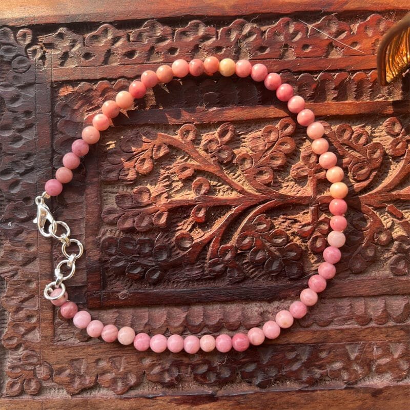 Rhodochrosite Healing Crystal Anklets - Image 2