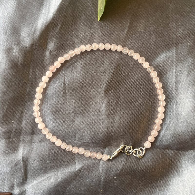 Rose Quartz Healing Crystal Anklets - Image 2