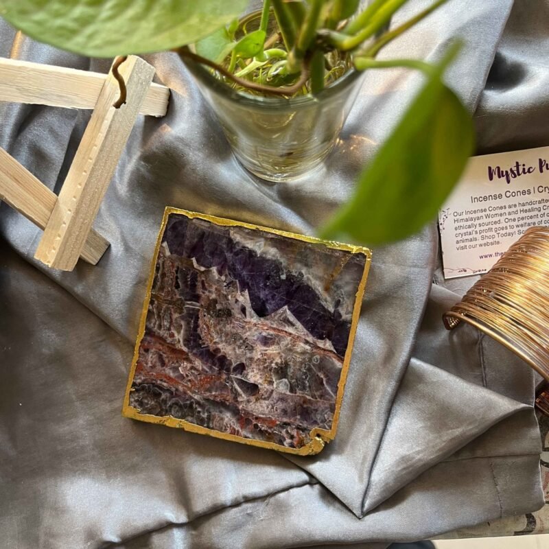 Amethyst Crystal Charging Plate (Golden Border) - Image 2