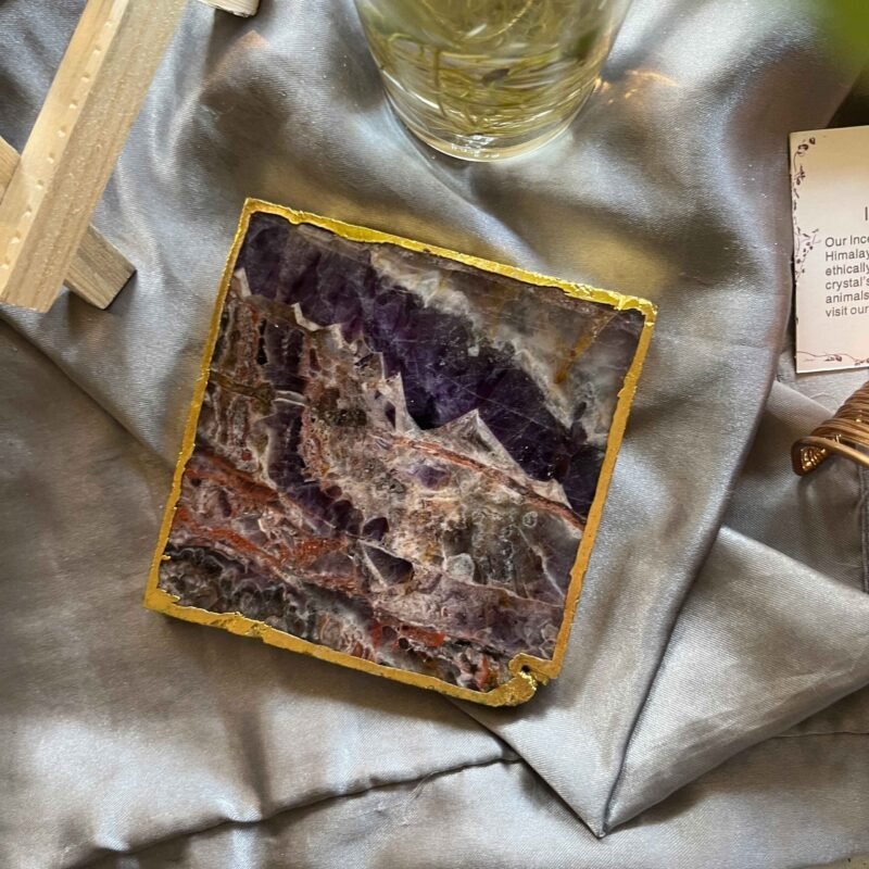 Amethyst Crystal Charging Plate (Golden Border) - Image 3