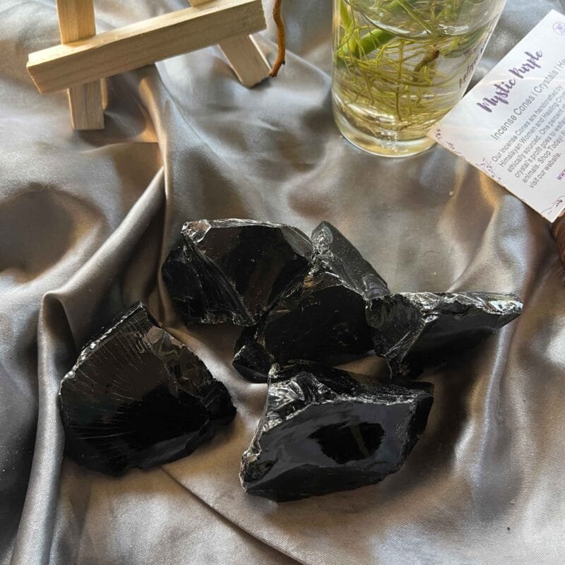 Black Obsidian Raw Crystals ~250 grams - Image 3