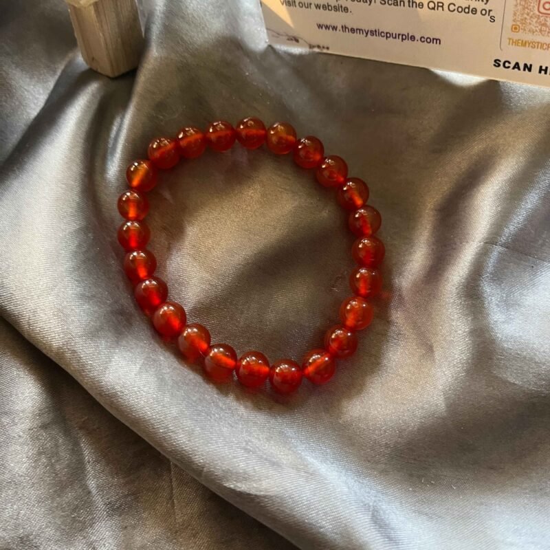 Carnelian Crystal Bracelet 8 mm - Image 2