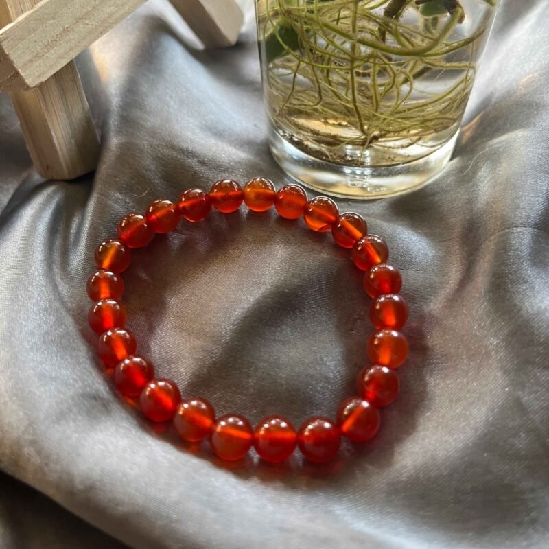 Carnelian Crystal Bracelet 8 mm - Image 3