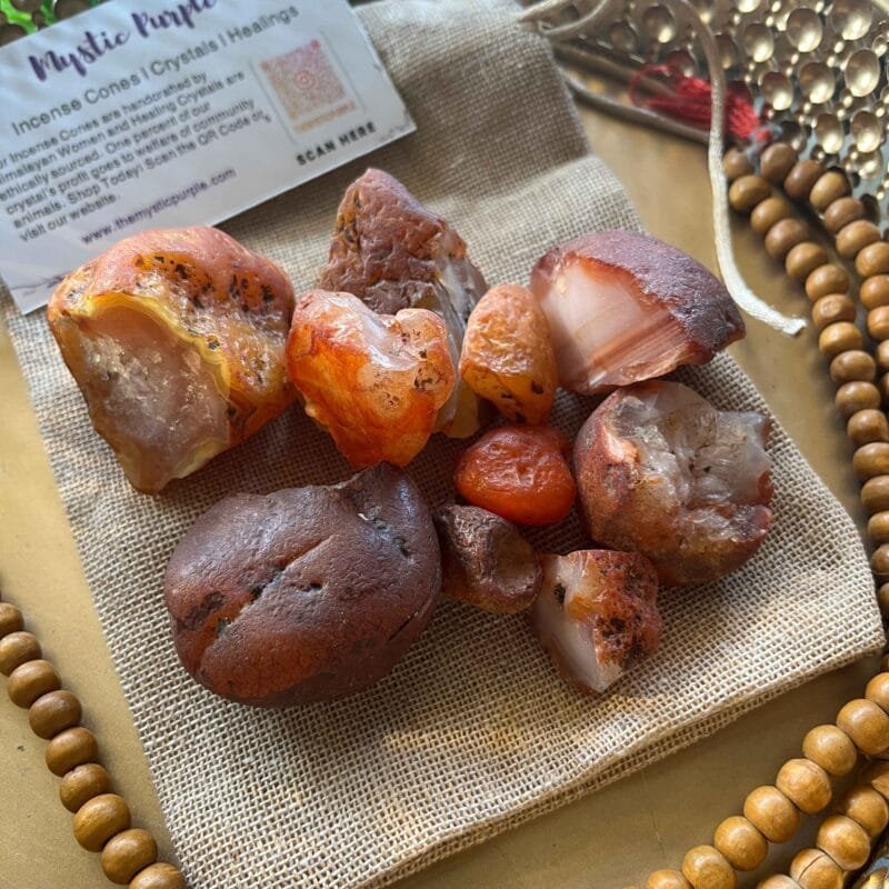 Carnelian Raw Crystals ~250 grams