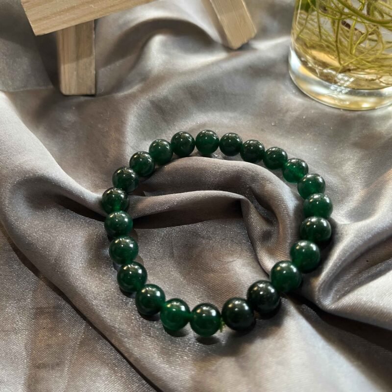 Green Jade Crystal Bracelet 8 mm - Image 4
