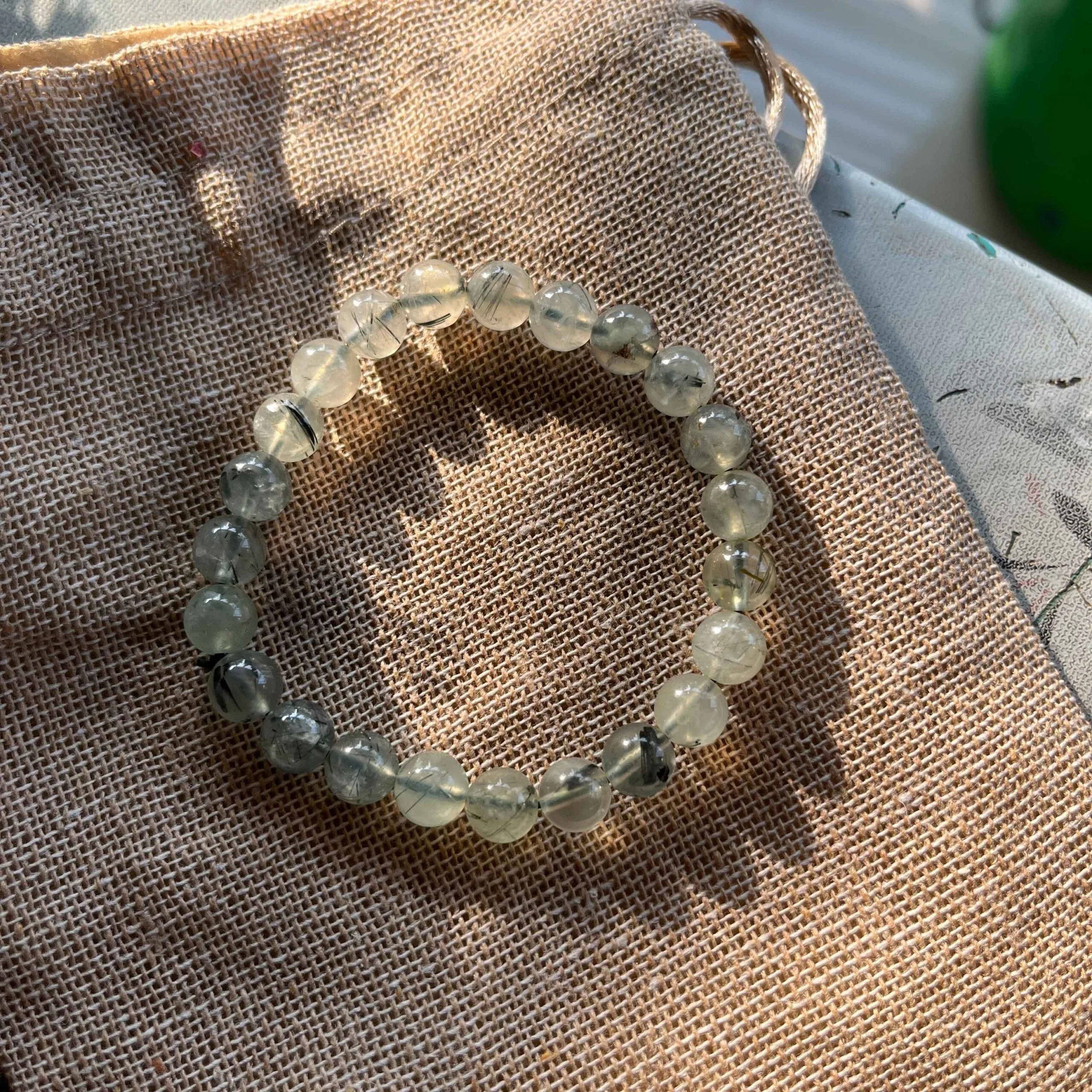 Prehnite Crystal Bracelet 8 mm - Image 2