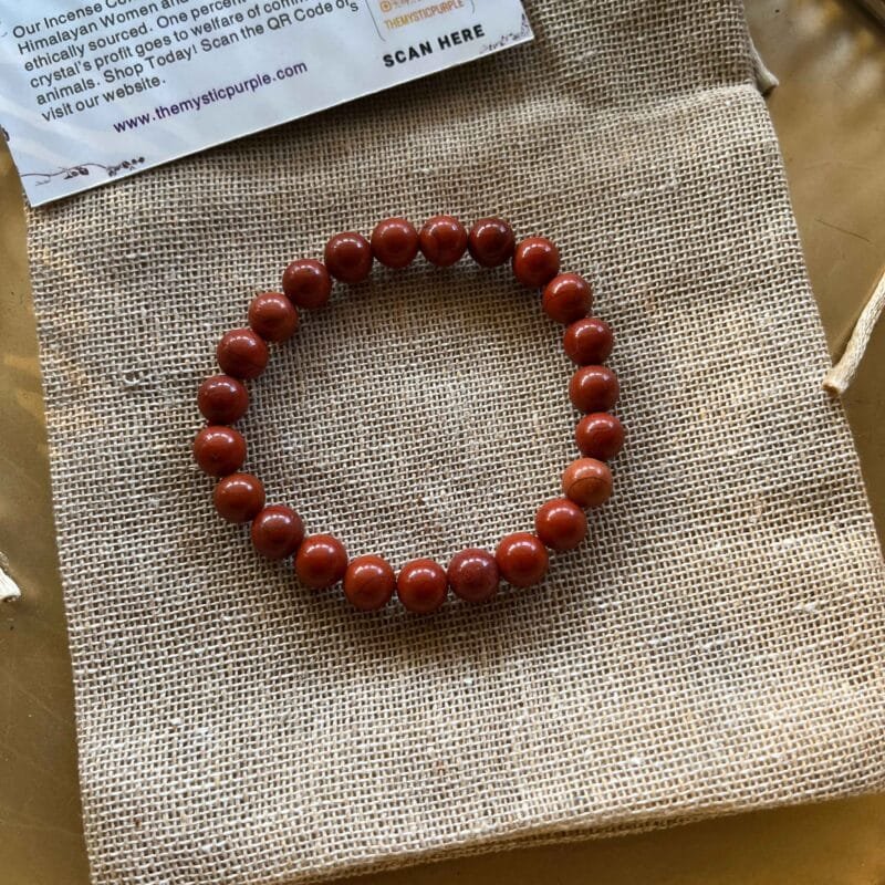 Red Jasper Crystal Bracelet 8 mm - Image 2