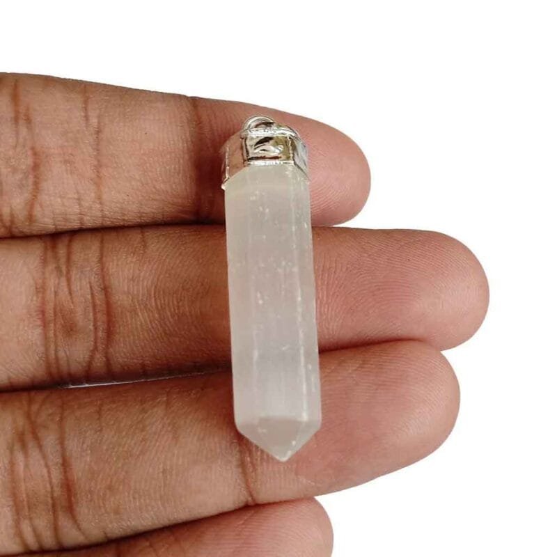 Selenite Wand Shaped Crystal Pendant - Image 2