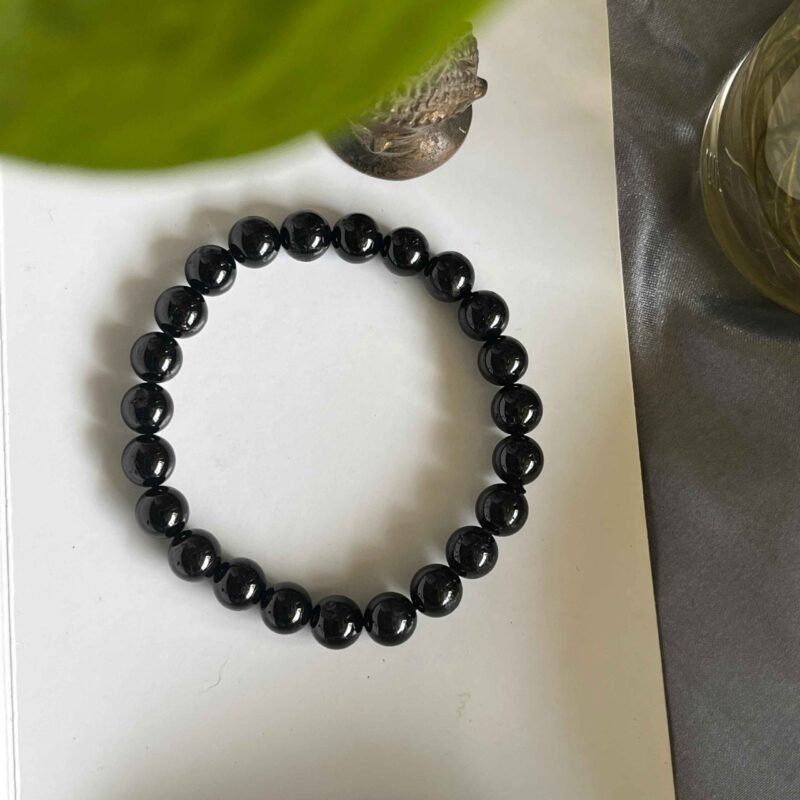 Black Tourmaline Crystal Bracelet 8 mm