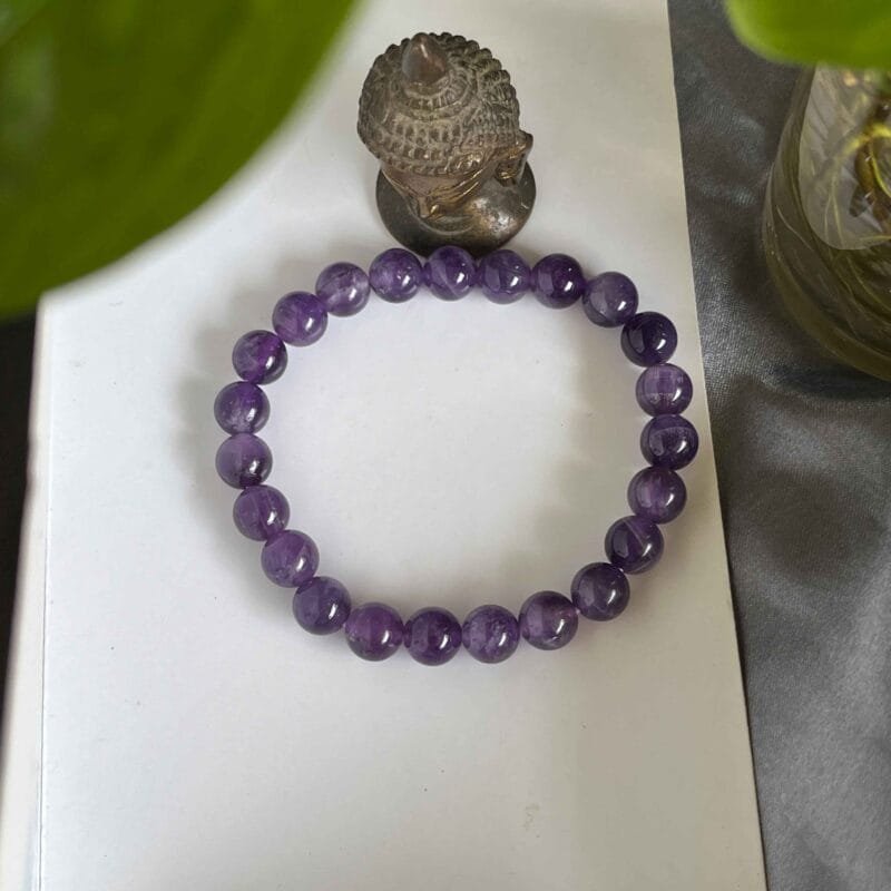 Amethyst Crystal Bracelet 8 mm - Image 2