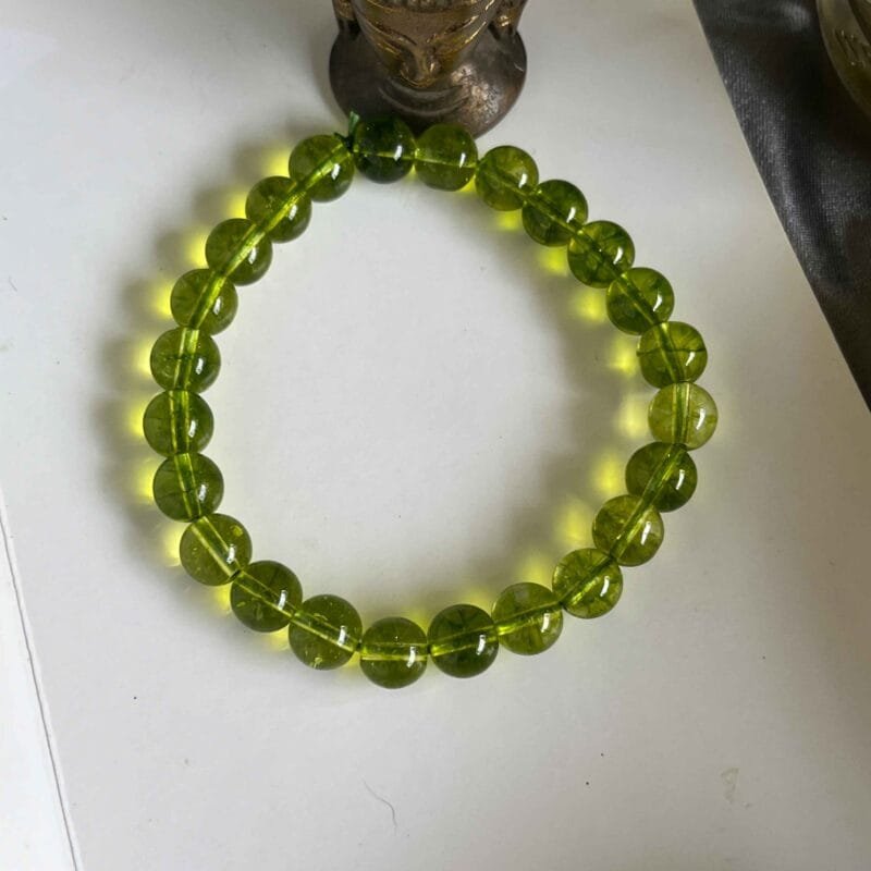 Peridot Crystal Bracelet 8 mm - Image 2