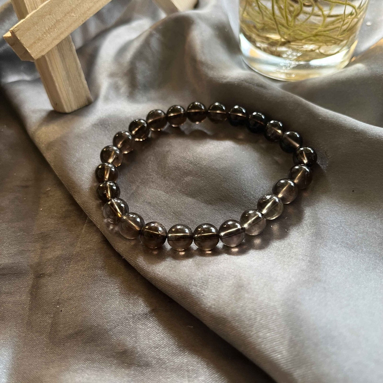 Smokey Quartz Crystal Bracelet 8 mm - Image 4