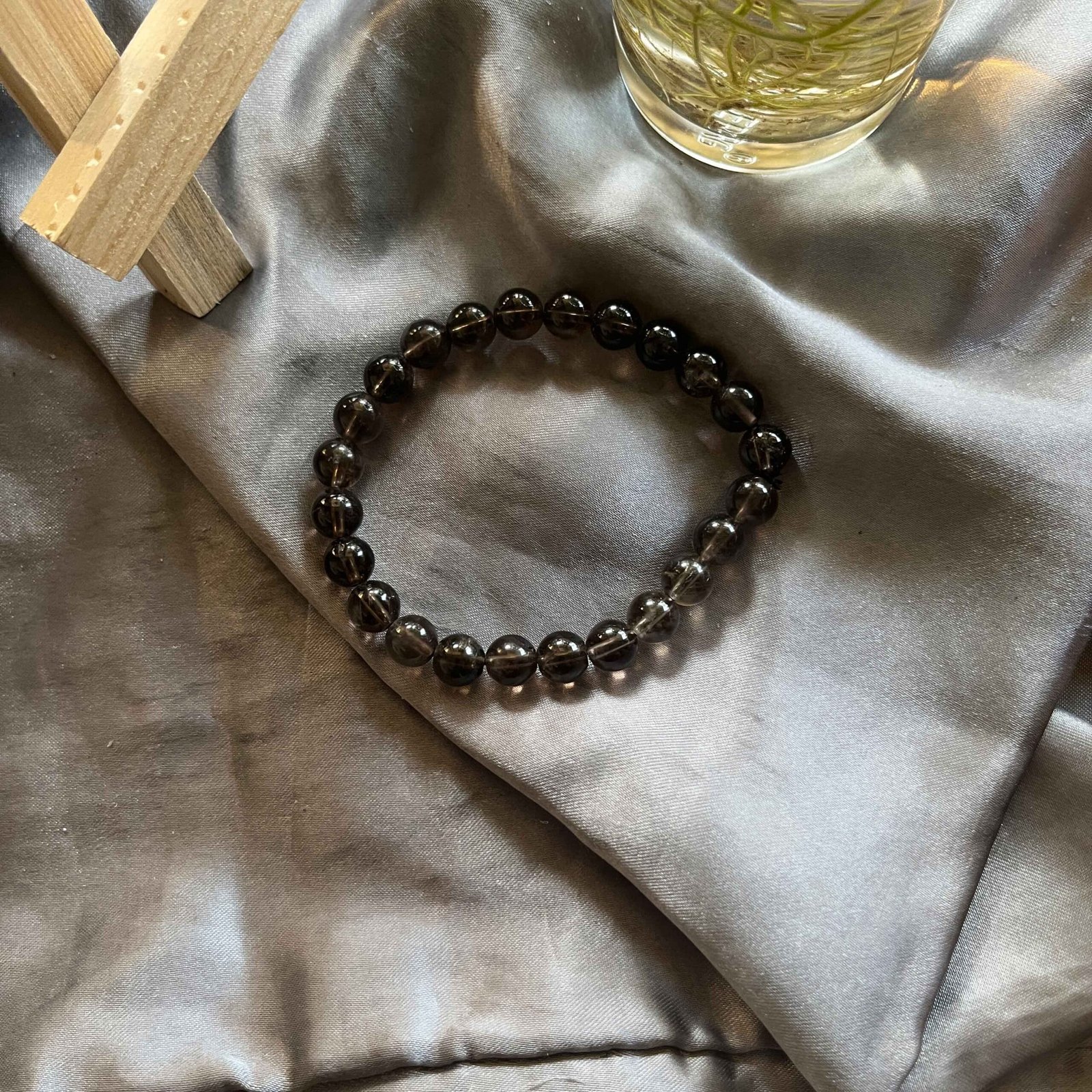 Smokey Quartz Crystal Bracelet 8 mm - Image 5