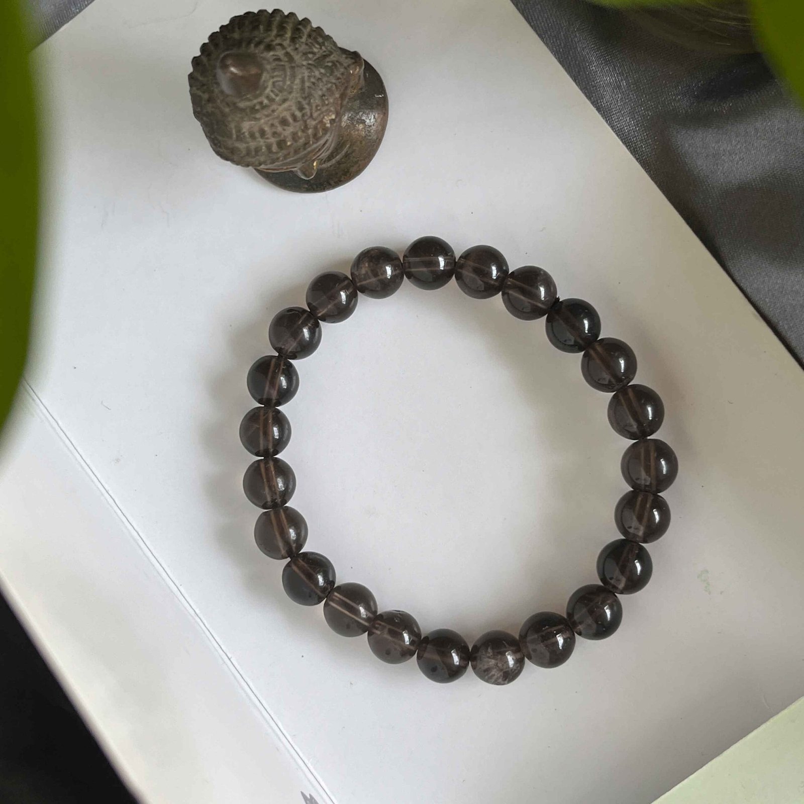 Smokey Quartz Crystal Bracelet 8 mm - Image 2